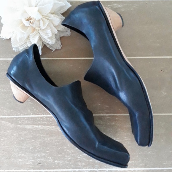 CYDWOQ Vintage Black Leather Shoes - Picture 5 of 7